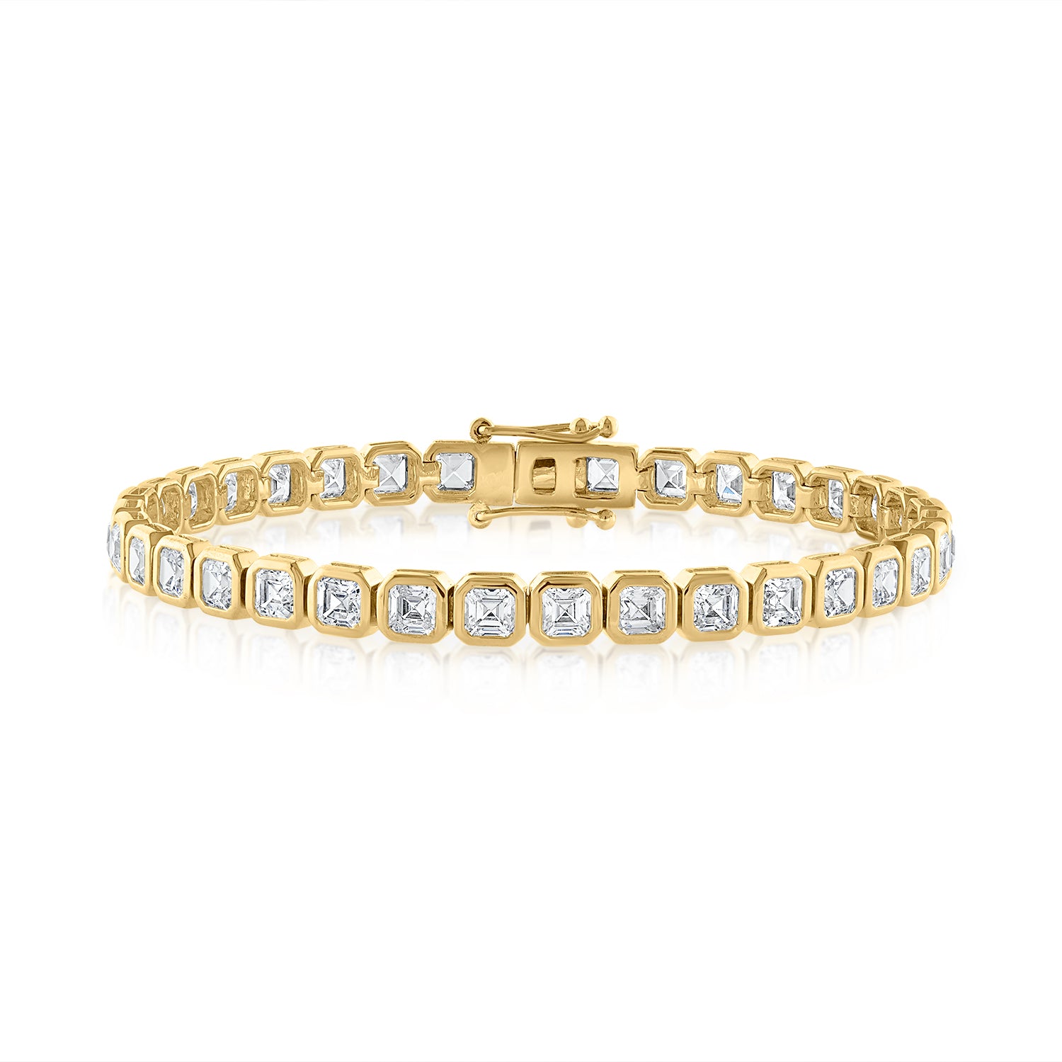 Asscher Cut Bezel-Set Bracelet