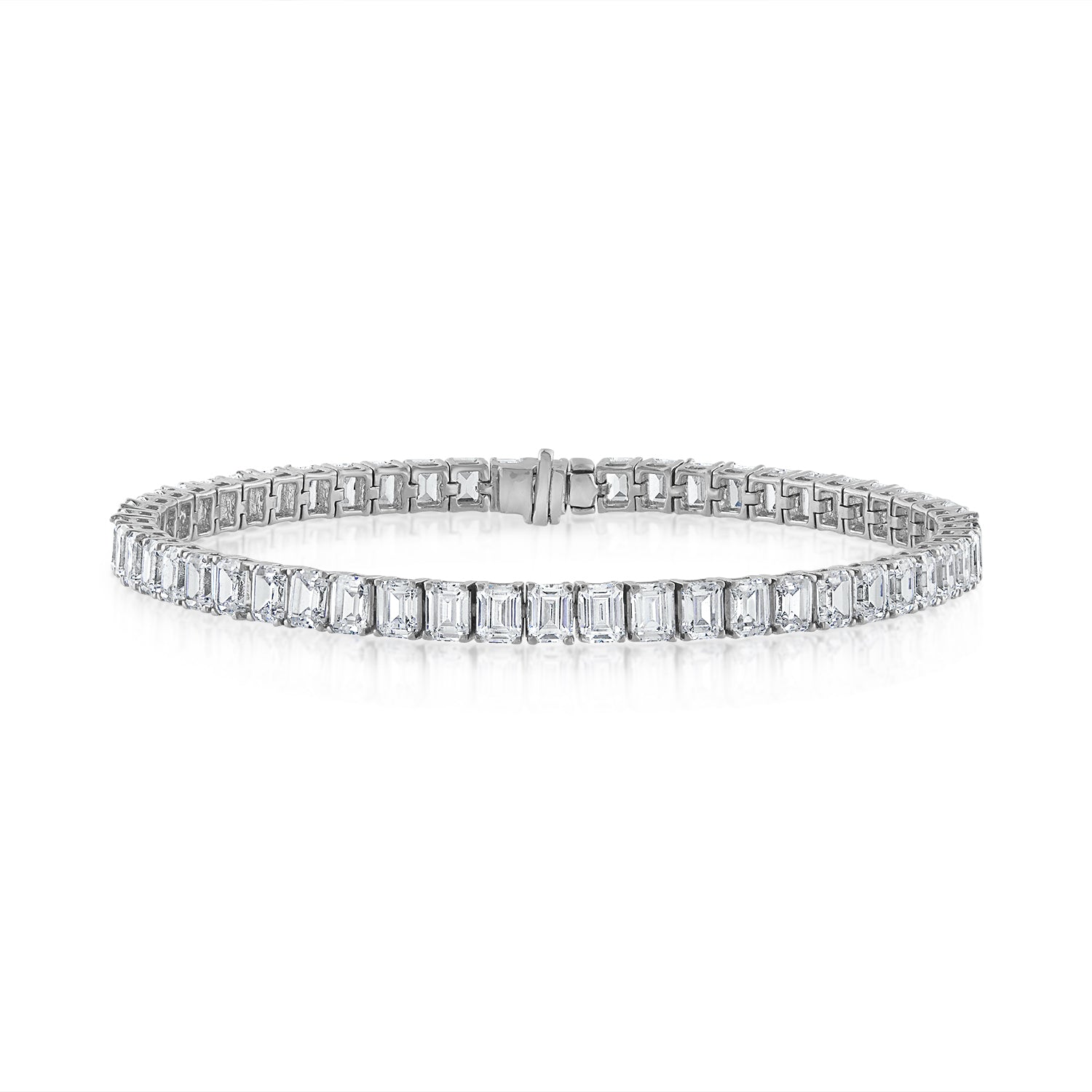 Emerald Cut Prong-Set Bracelet