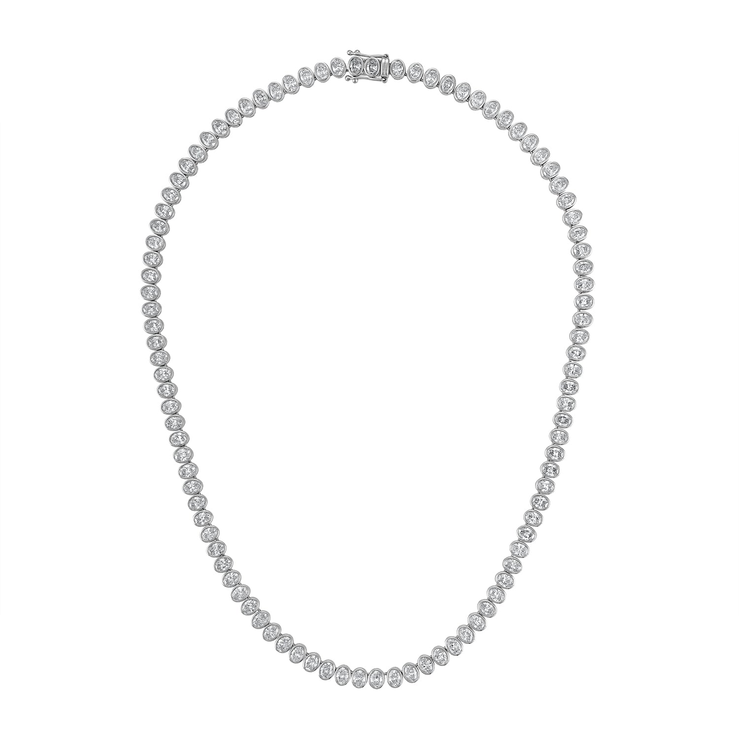 Oval Cut Bezel Necklace