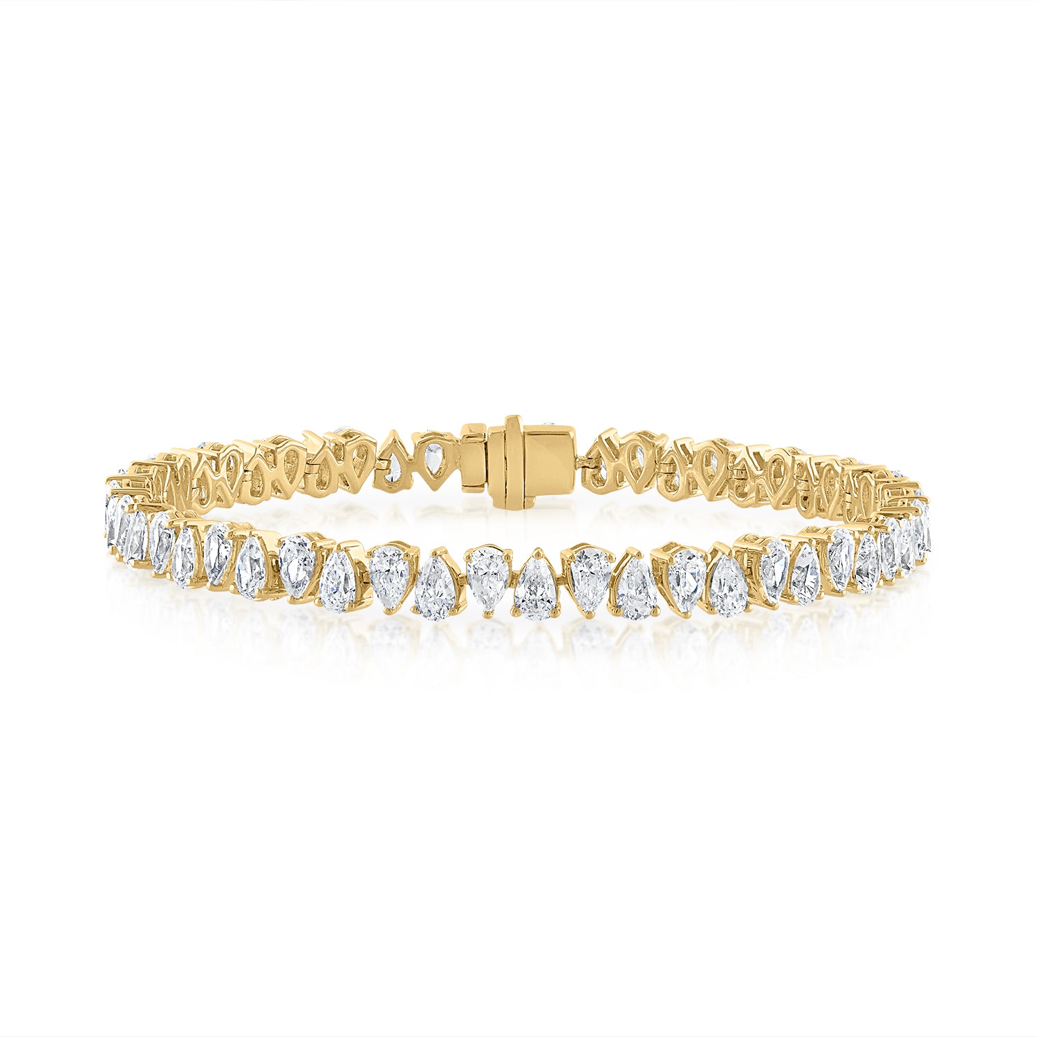 Pear Shape Diamond Tennis Bracelet