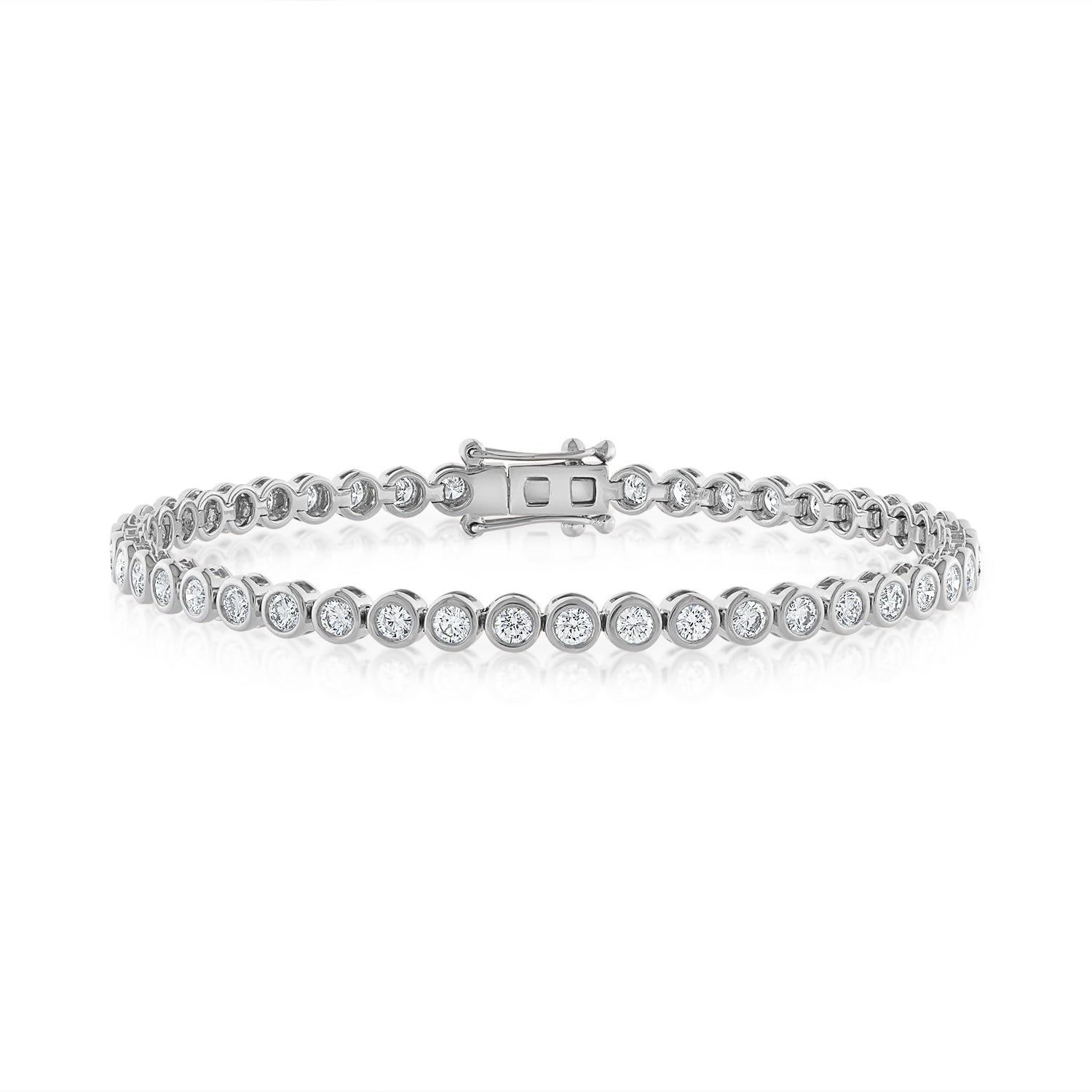 Round Brilliant Bezel-Set Bracelet