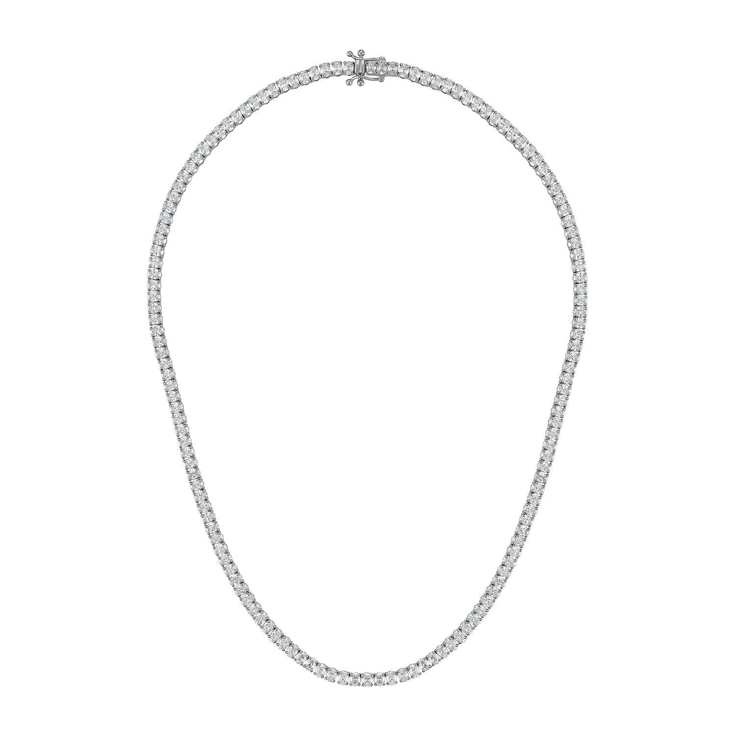 Oval Cut Diamond Necklace