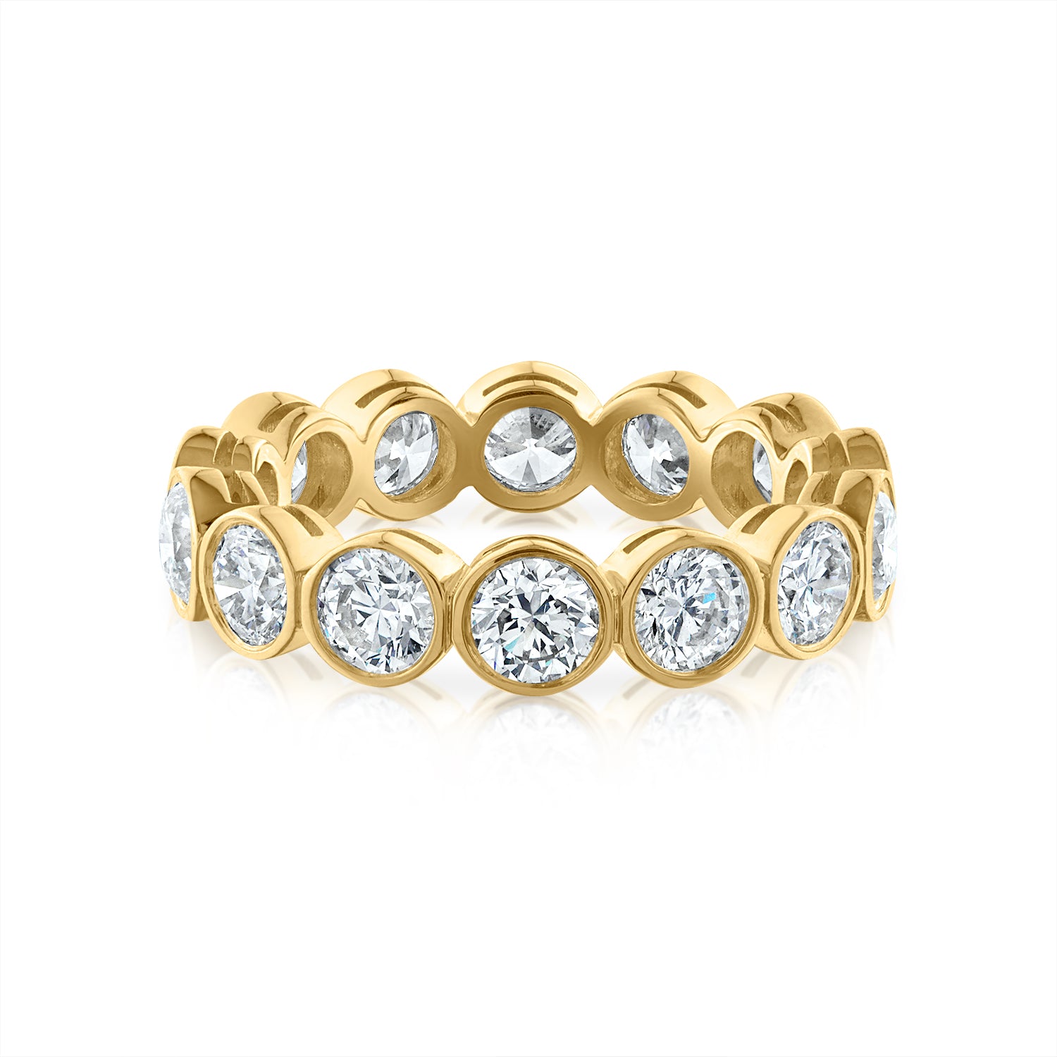 Round Bezel Set Diamond Ring